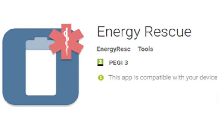 Energy Rescue installs Charger ransomware on Android