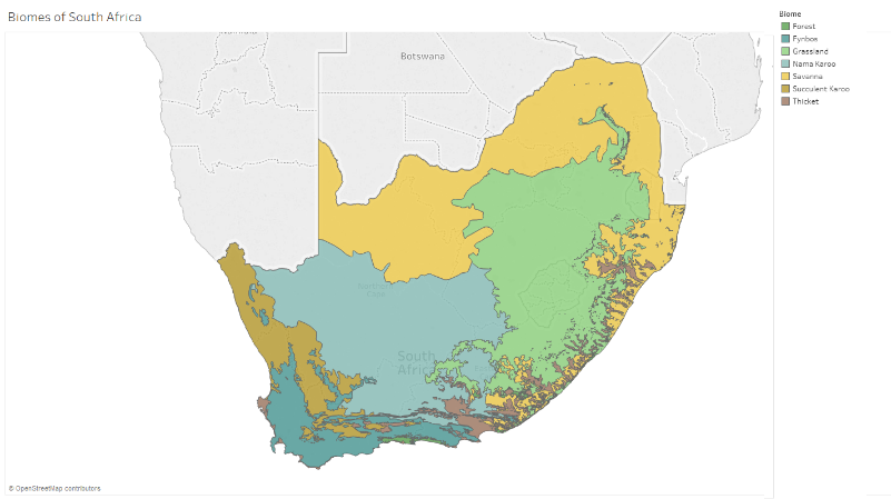 Terrain types in South Africa using Tableau 10.2 (Source Tableau.com)