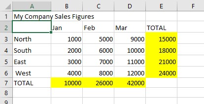 basic spreadsheet