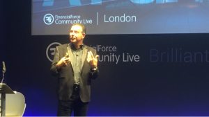 Tod Nielsen keynote at FinancialForce Community Live London 2017 (Image CRedit Steve Brooks (c) 2017