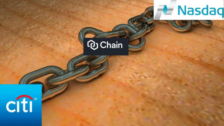 Chain joins together citi and NASDAQ (Image credit Pixabay/wsyperek (+ citi/NASDAQ/Chain)