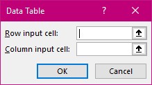 Data Table input box