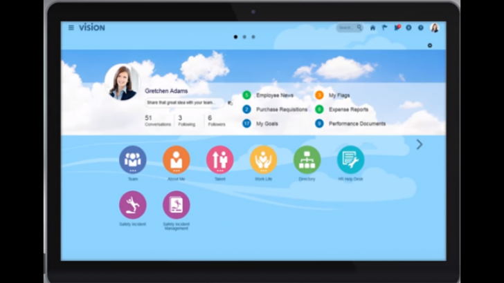 Oracle HCM home screen (Source Oracle.com)