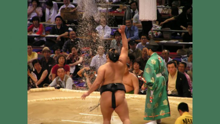 Sumo throwing salt Image credit Freeimages/Alexander Warnolf