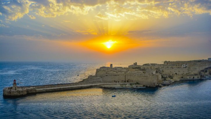 Sunrise over the harbour in Malta (Image credit Pixbay/KirkandMimi)