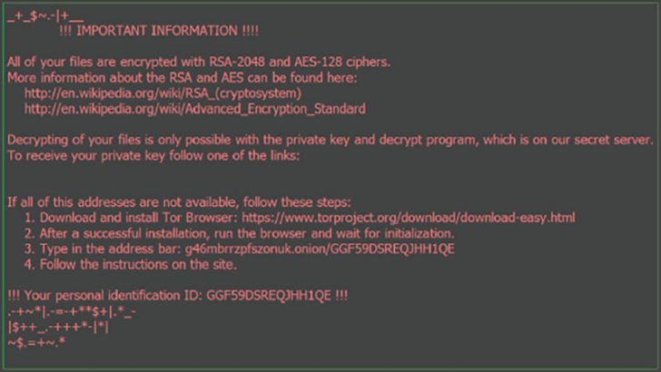 IKARUSdilapidated ransomware note