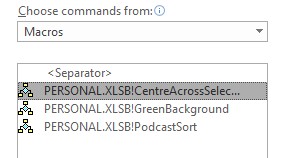 Select your macro