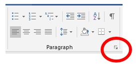 Paragrph settings