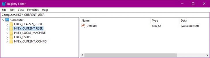 Registry Editor Window