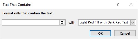 Conditional Formatting Dialog Box