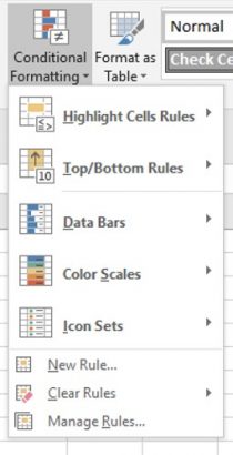 Conditional Formatting Selections