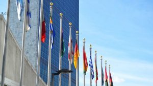 Outside UN Building, NYC