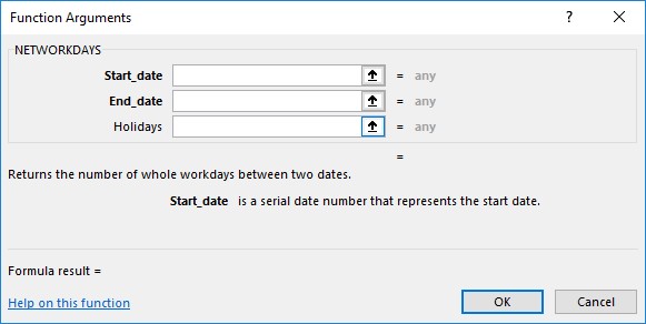 Function Dialog Box