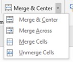 Merge and center list