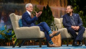 Cook and Benioff at Dreamforce 2019