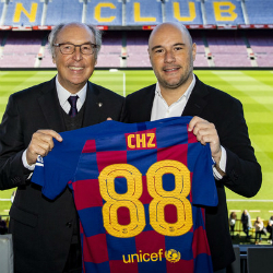 Josep Pont, FC Barcelona Board Member and Head of Commercial Area (Left), Alexandre Drefyus, CEO & Founder of Socios.com & Chiliz (Right)