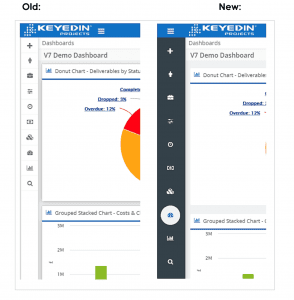 KeyedIn Projects UI change to Menu (c) KeyedIn