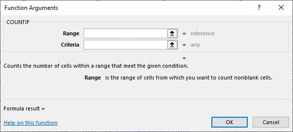 Count IF Function Arguments