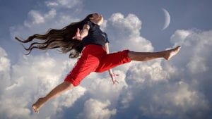 Girl Cloud Jump Image by Stefan Keller from Pixabay 