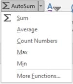 Autosum list