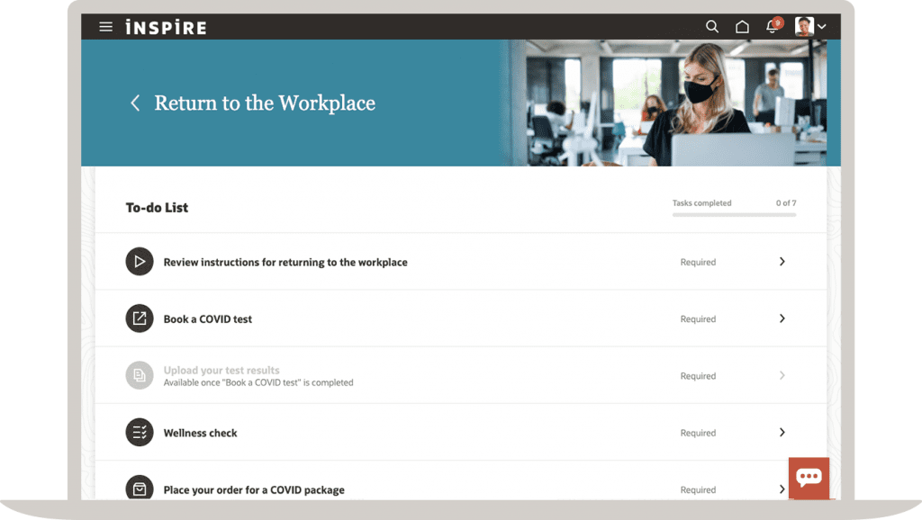 Oracle HCM Return to the Workplace Journey - To do List
