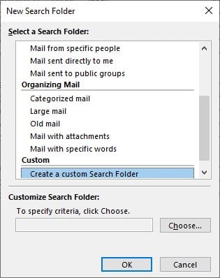 Create a custom search