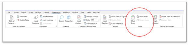 How to use Indexing in a Word Document