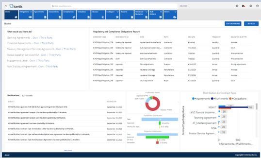 Icertis BFSI: Banking and Financial Services Agreements with Regulatory and Compliance Obligations.