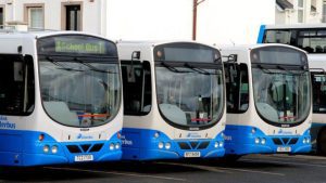 Wikipedis - Albert Bridge / Three buses, Comber 