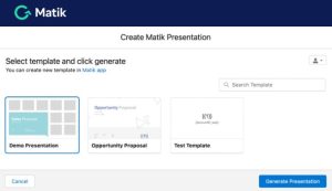 Matik App for Salesforce. screenshot