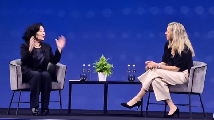 Safra Catz Oracle CEO provides keynote address at CloudWorld in London