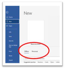 Personal templates location
