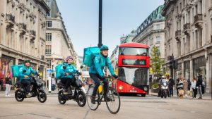 Deliveroo Riders in London, Image Credit Claire Ayles - Deliveroo 2024