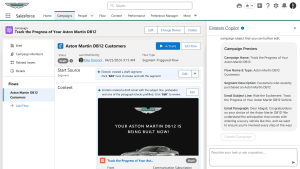 Campaign Creation by Aston Martin within Marketing Cloud using Copilot (c) 2024 Salesforce