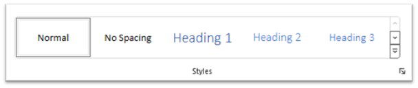 Styles area