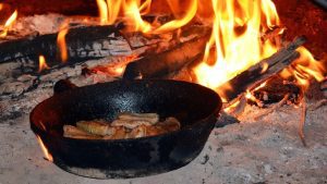 Frying pan fire https://pixabay.com/photos/fire-oven-frying-pan-food-1246898/ Image by Валера Батюков from Pixabay 
