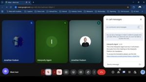 Interprefy Agent in Google Meet (c) 2025 Interrefy 