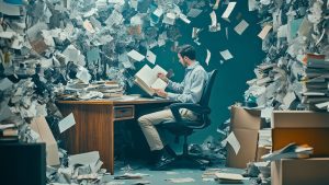 Is AI creating a barrier between leadership and employees - Image by Tung Lam from Pixabay - https://pixabay.com/illustrations/man-workload-overload-work-9341590/