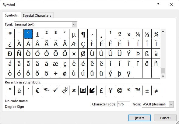 Symbols keyboard
