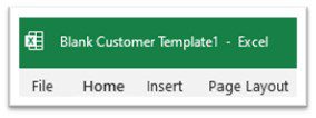 Blank Customer Template