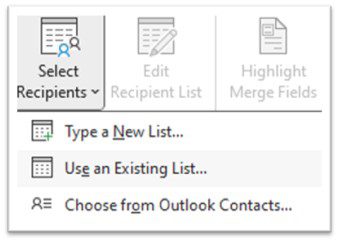 Use existing list