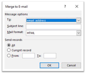 merge to email tool