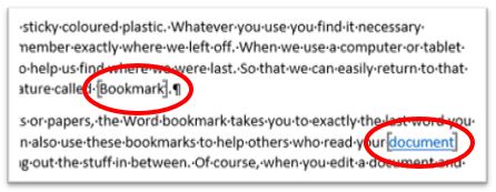 Linked bookmark