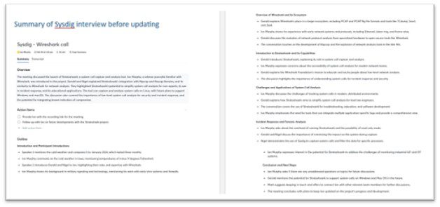 Summary before