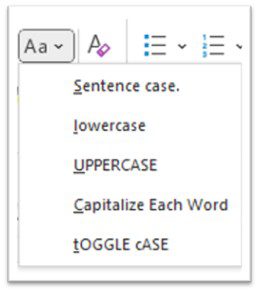 Change case list