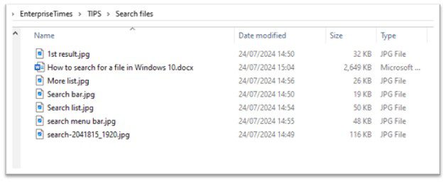 Files in a folder