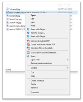 List of items to do with a file