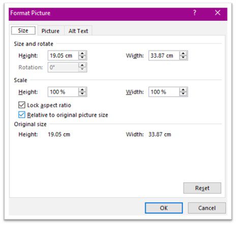 Format Picture Dialog box