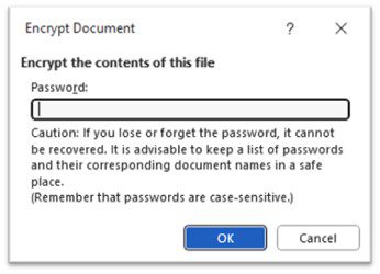 Encryption password 1